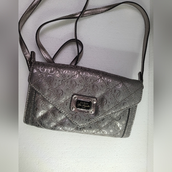 Guess small crossbody purse ،Guess Juliet Mini Crossbody Wallet in Pewter - - Picture 13 of 13